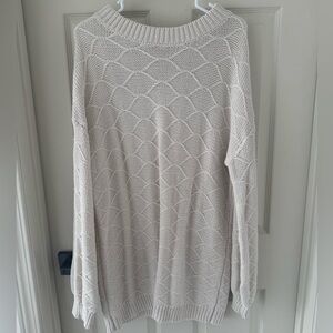 Mazik Textured Cream Sweater Dress
